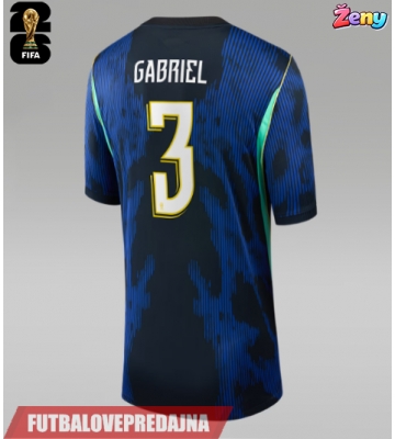 Lacne Ženy Futbalové dres Brazília Gabriel Magalhaes #3 MS 2026 Krátky Rukáv - Preč